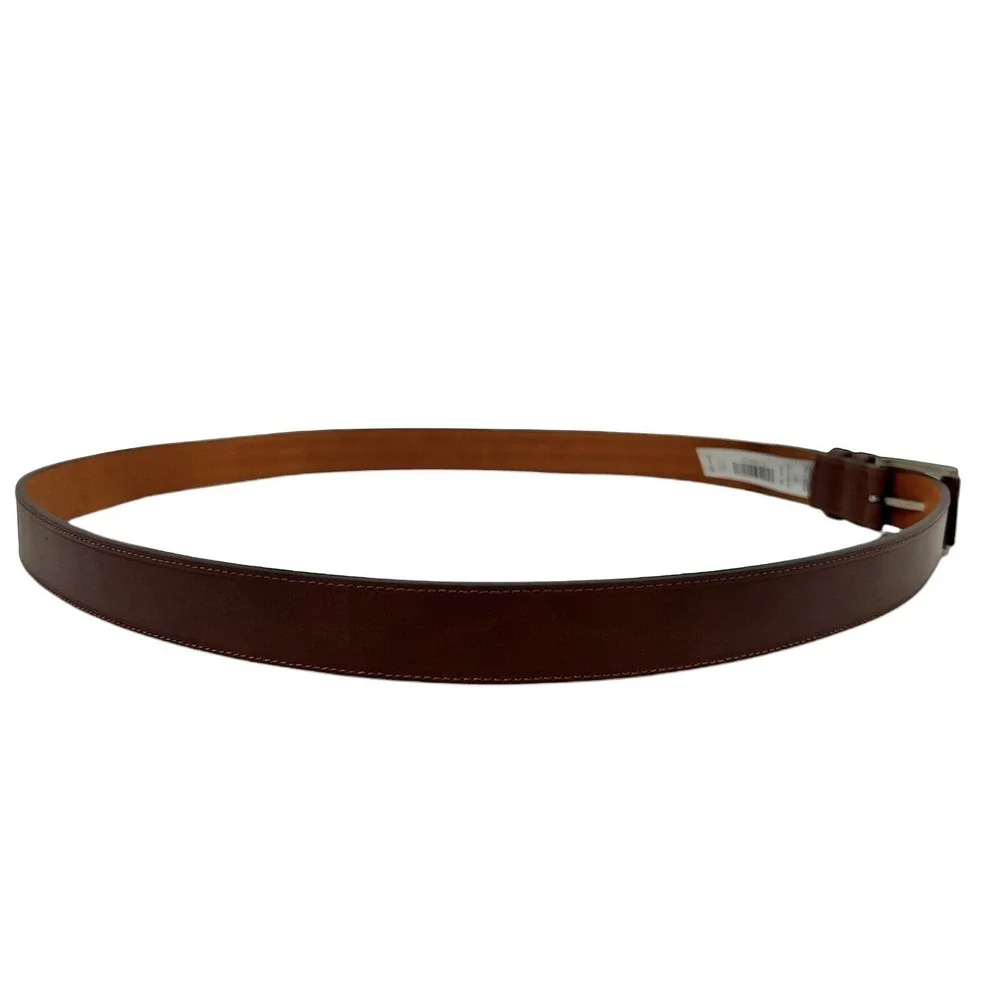 Jos A Bank Leather Belt Brown Men's Size 52 Genuine Leather Thick New $69.50